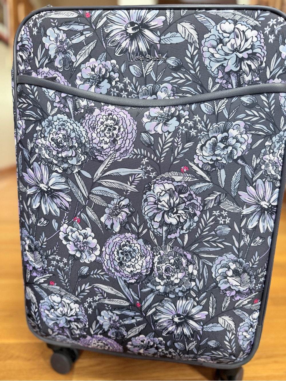 Vera Bradley Iconic Large Spinner Suitcase – Lavender Bouquet